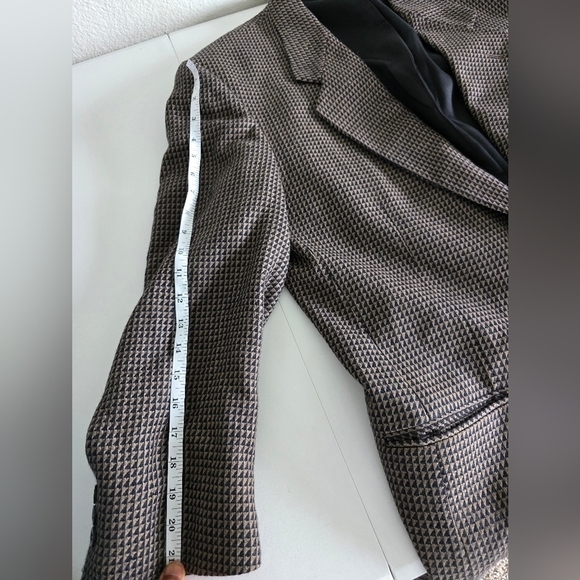 Nino Cerruti Sport Coat Jacket Mens Brown Black 2Buttons Long Sleeve Has holes - Picture 11 of 14